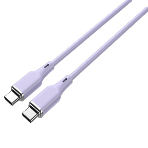 Lemontti Cablu Liquid Silicon Type-C la Type-C, Fast Charge, PD 60W, 1.2m, Mov [3]