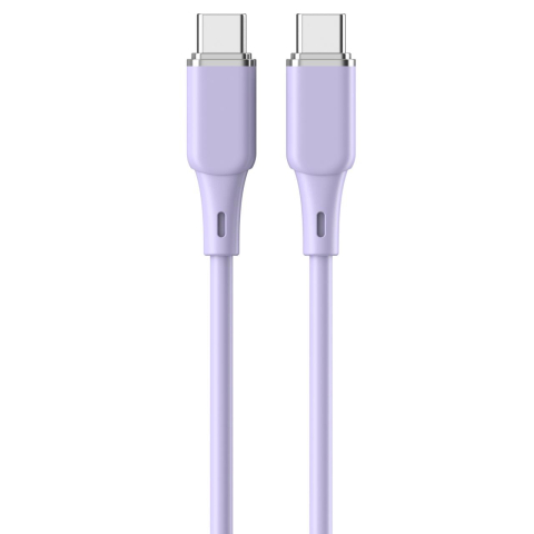 Lemontti Cablu Liquid Silicon Type-C la Type-C, Fast Charge, PD 60W, 1.2m, Mov [4]