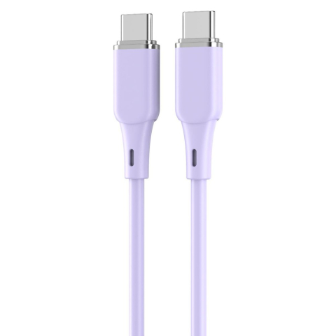 Lemontti Cablu Liquid Silicon Type-C la Type-C, Fast Charge, PD 60W, 1.2m, Mov [1]
