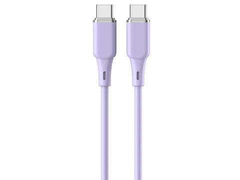 Periferice IT - Lemontti Cablu Liquid Silicon Type-C la Type-C, Fast Charge, PD 60W, 1.2m, Mov