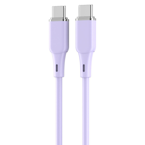Lemontti Cablu Liquid Silicon Type-C la Type-C, Fast Charge, PD 60W, 1.2m, Mov [1]