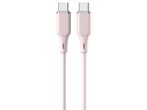 Periferice IT - Lemontti Cablu Liquid SiliconType-C la Type-C, Fast Charge, 60W, 1.2m, Roz