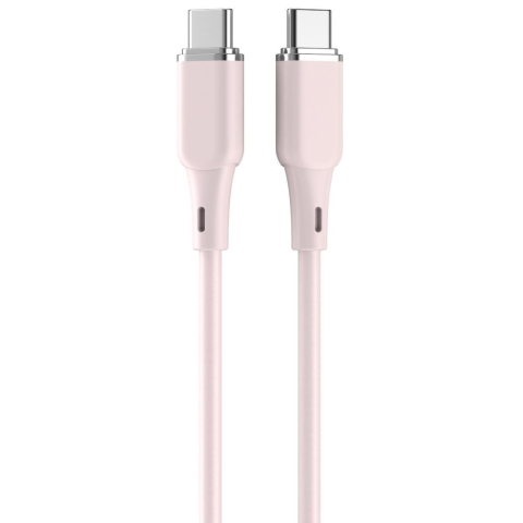 Lemontti Cablu Liquid SiliconType-C la Type-C, Fast Charge, 60W, 1.2m, Roz [2]
