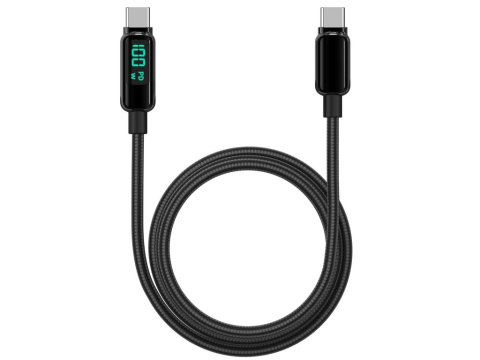 Periferice IT - Lemontti Cablu Screen Digital Display Type-C la Type-C, Fast Charge, 100W, 2m, Negru