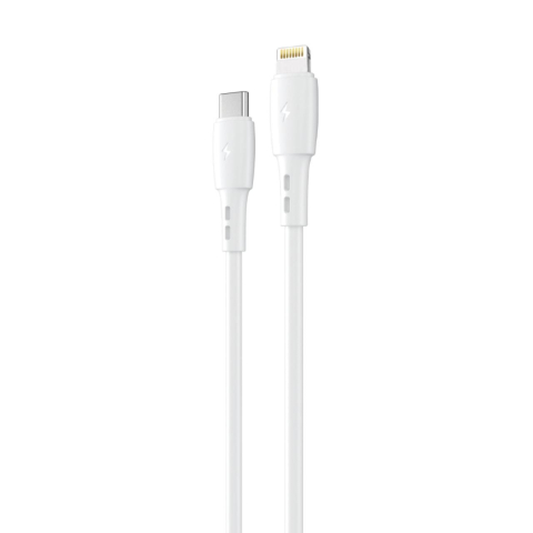 Lemontti Cablu Wind Fast Charge Type-C la tip Lightning, PD 30W, 1.2m, Alb [1]