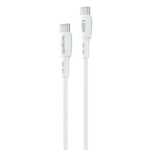 Lemontti Cablu Wind Fast Charge Type-C la Type-C, PD, 65W, 1.2m, Alb [6]