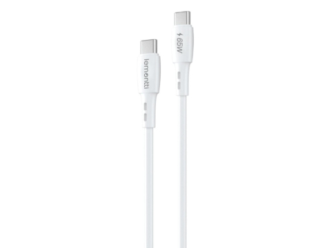 Periferice IT - Lemontti Cablu Wind Fast Charge Type-C la Type-C, PD, 65W, 1.2m, Alb
