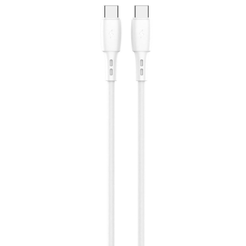 Laptop, Tablete & Telefoane - Lemontti Cablu Wind Fast Charge Type-C la Type-C, PD, 65W, 1.2m, Alb