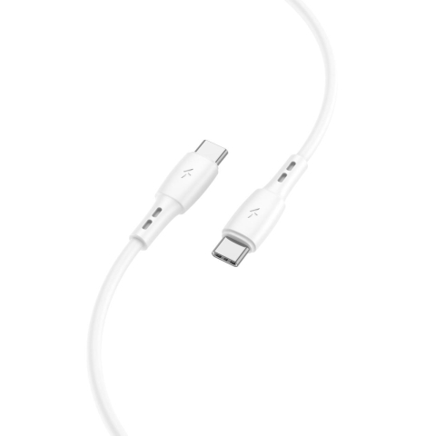 Lemontti Cablu Wind Fast Charge Type-C la Type-C, PD, 65W, 1.2m, Alb [1]