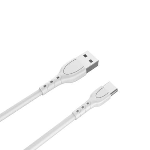 Lemontti Cablu Wind Fast Charge USB-A la Type-C, 0.5m, Alb [1]
