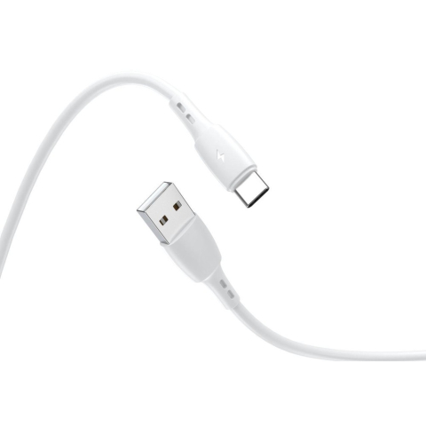 Lemontti Cablu Wind Fast Charge USB-A la Type-C, 1.2m, Alb [2]
