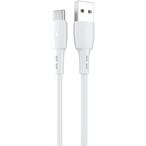 Lemontti Cablu Wind Fast Charge USB-A la Type-C, 1.2m, Alb [1]