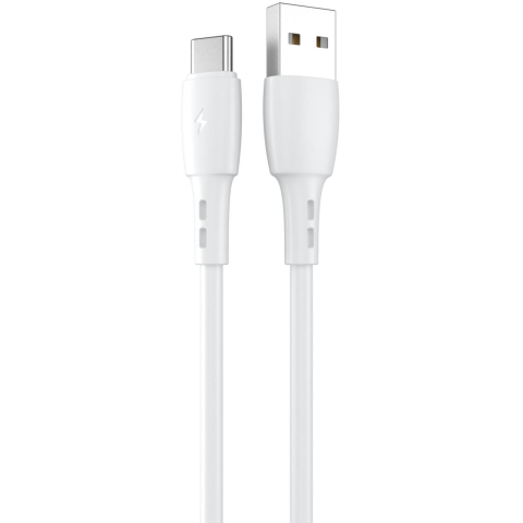 Laptop, Tablete & Telefoane - Lemontti Cablu Wind Fast Charge USB-A la Type-C, 1.2m, Alb