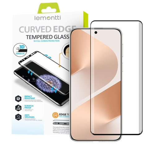 Lemontti Folie Sticla Curbata 3D Huawei Pura 80 Pro Negru [4]
