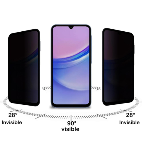Lemontti Folie Sticla Privacy Full Fit Samsung Galaxy A15 Negru [4]