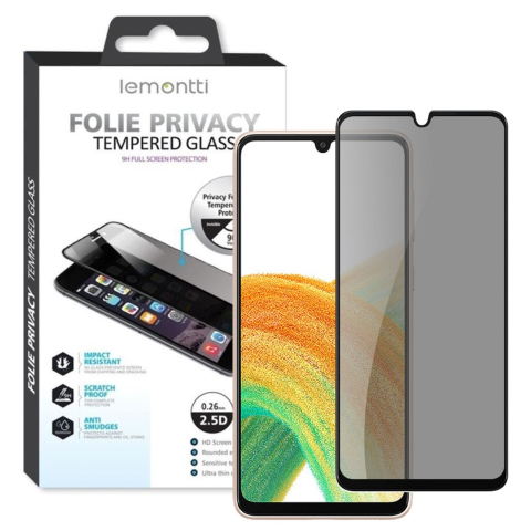 Lemontti Folie Sticla Privacy Full Fit Samsung Galaxy A25 5G Negru [5]
