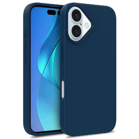 Laptop, Tablete & Telefoane - Lemontti Husa Biodegradabila Multiple Color Wheat MagSafe iPhone 16 Albastru