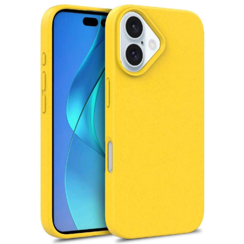 Laptop, Tablete & Telefoane - Lemontti Husa Biodegradabila Multiple Color Wheat MagSafe iPhone 16 Galben