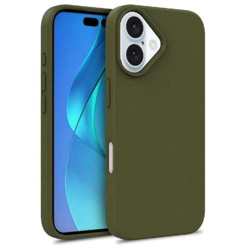 Laptop, Tablete & Telefoane - Lemontti Husa Biodegradabila Multiple Color Wheat MagSafe iPhone 16 Kaki