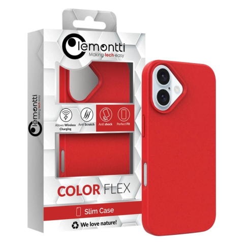 Lemontti Husa Biodegradabila Multiple Color Wheat MagSafe iPhone 16 Rosu [1]