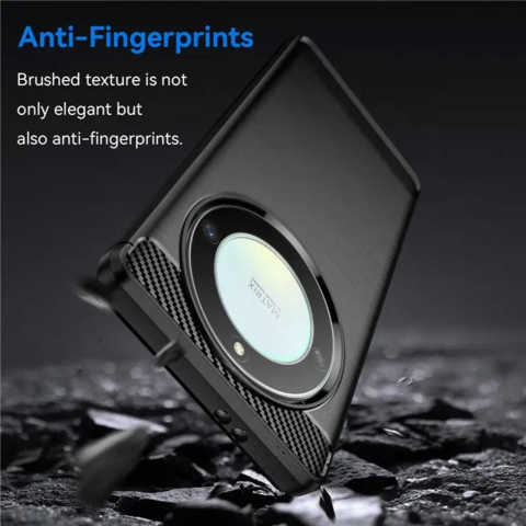 Lemontti Husa Carbon Case Flexible Honor Magic6 Lite Negru [3]