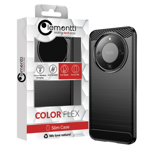 Lemontti Husa Carbon Case Flexible Honor Magic8 Lite Negru [4]