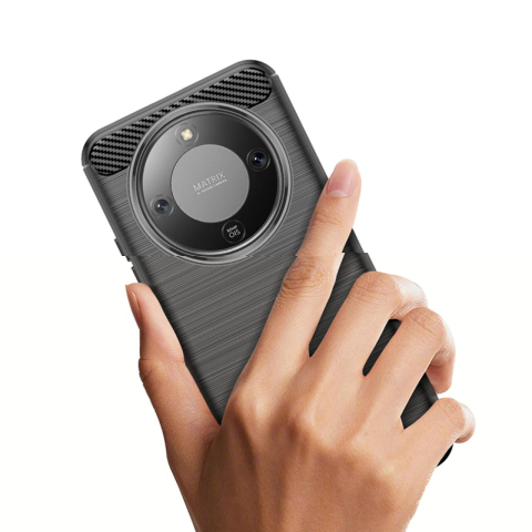 Lemontti Husa Carbon Case Flexible Honor Magic8 Lite Negru [1]