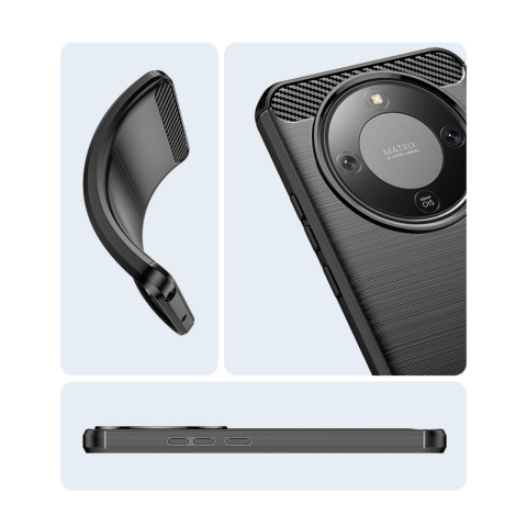 Lemontti Husa Carbon Case Flexible Honor Magic8 Lite Negru [2]