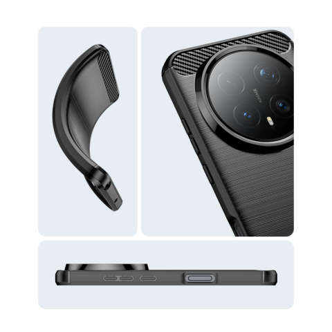 Lemontti Husa Carbon Case Flexible Honor Magic8 Pro Negru [4]