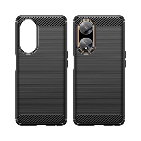 Laptop, Tablete & Telefoane - Lemontti Husa Carbon Case Flexible Oppo A98 Negru