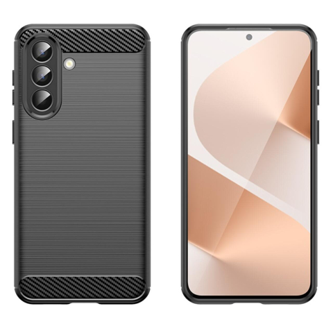 Laptop, Tablete & Telefoane - Lemontti Husa Carbon Case Flexible Samsung Galaxy A57 Negru