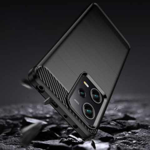 Lemontti Husa Carbon Case Flexible Xiaomi Redmi Note 12 Pro / Poco X5 Pro 5G Negru [4]