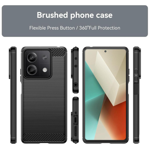 Lemontti Husa Carbon Case Flexible Xiaomi Redmi Note 13 5G Negru [1]