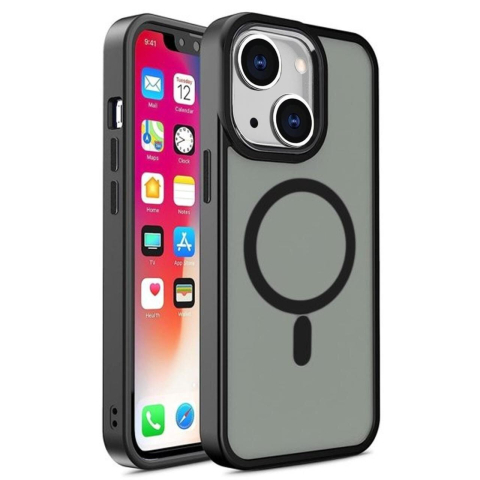 Laptop, Tablete & Telefoane - Lemontti Husa Color Matte MagSafe iPhone 15 Negru