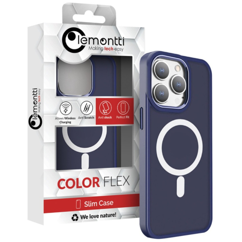 Lemontti Husa Color Matte MagSafe iPhone 15 Pro Max Albastru [1]