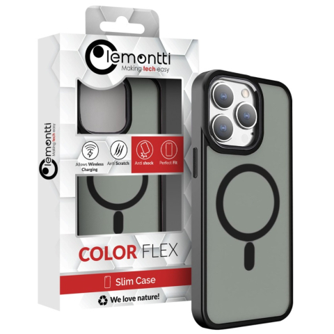 Lemontti Husa Color Matte MagSafe iPhone 15 Pro Max Negru [1]