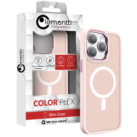 Lemontti Husa Color Matte MagSafe iPhone 15 Pro Max Roz [1]