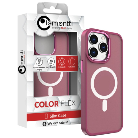 Lemontti Husa Color Matte MagSafe iPhone 15 Pro Max Visiniu [1]