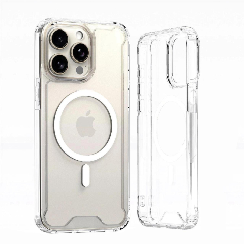 Laptop, Tablete & Telefoane - Lemontti Husa Corner MagSafe iPhone 16 Pro Transparent