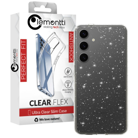 Lemontti Husa Crystal Glitter Samsung Galaxy A14 / A14 5G Argintiu [4]