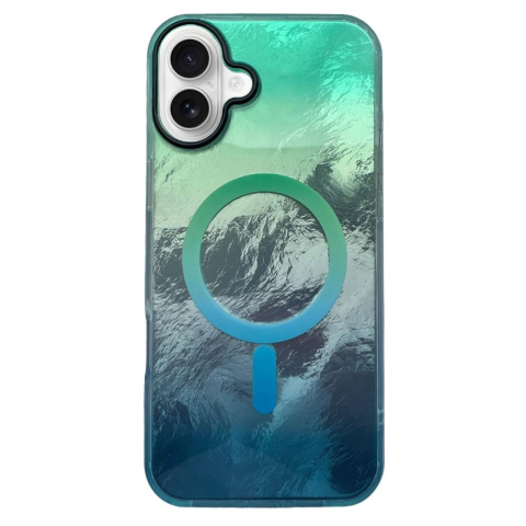 Laptop, Tablete & Telefoane - Lemontti Husa Glacier Magsafe Case iPhone 16 Plus Multicolor