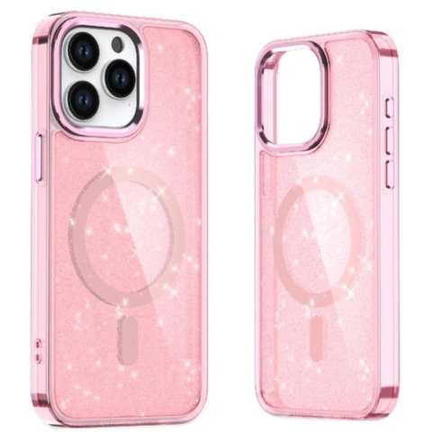 Lemontti Husa Glitter MagSafe iPhone 16 Pro Max Roz [7]