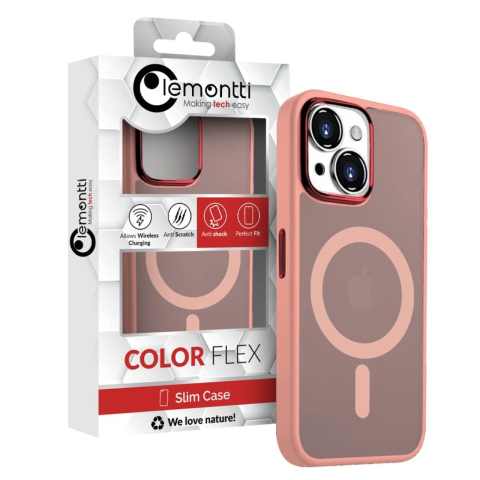 Lemontti Husa Guardian Magsafe iPhone 15 Plus Transparent / Roz [2]