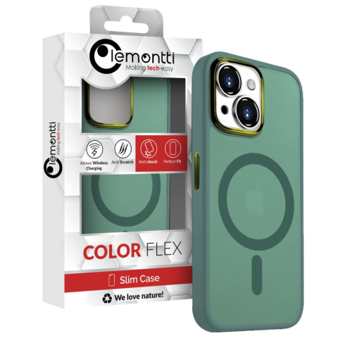 Lemontti Husa Guardian Magsafe iPhone 15 Plus Transparent/ Verde [2]