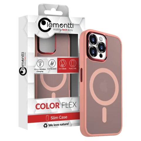 Lemontti Husa Guardian Magsafe iPhone 15 Pro Max Transparent / Roz [2]