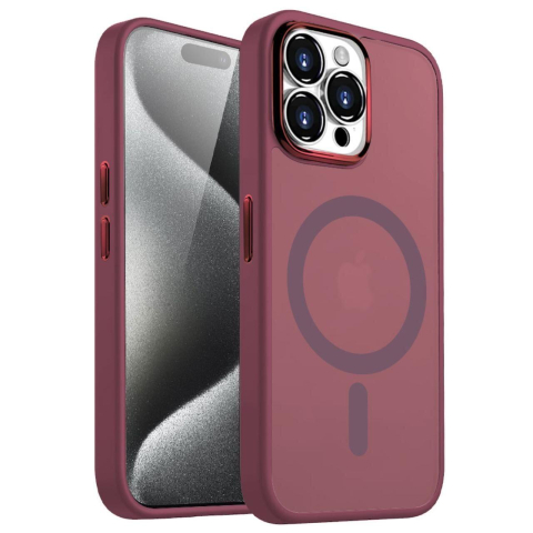 Laptop, Tablete & Telefoane - Lemontti Husa Guardian Magsafe iPhone 15 Pro Max Transparent / Violet