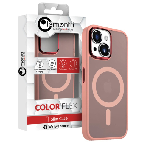 Lemontti Husa Guardian Magsafe iPhone 15 Transparent / Roz [2]