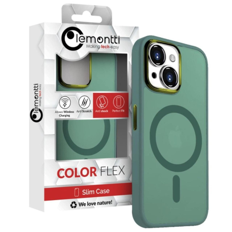 Lemontti Husa Guardian Magsafe iPhone 15 Transparent/ Verde [2]