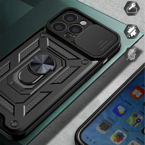 Lemontti Husa Hybrid Armor CamShield iPhone 14 Pro Negru [4]