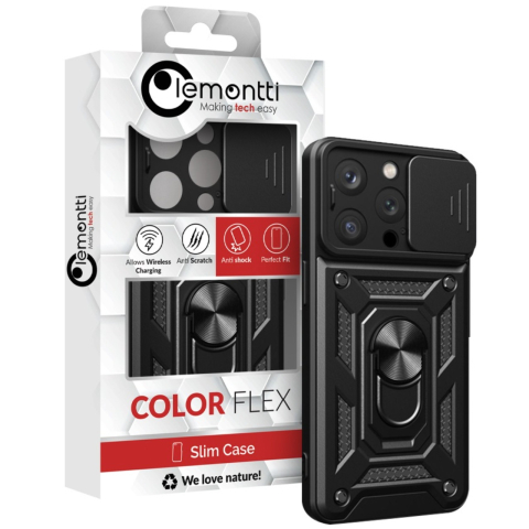 Lemontti Husa Hybrid Armor CamShield iPhone 14 Pro Negru [6]